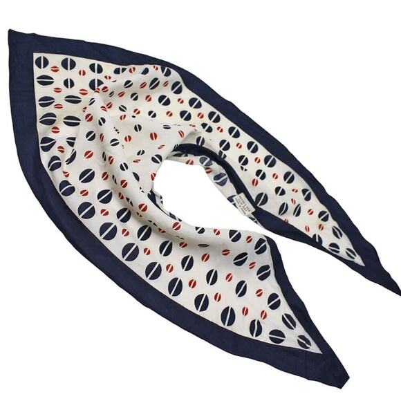 Vintage Triangle Scarf Headband Hat Rayon Silk Polka Dot Made in Japan - Hey Viv - Picture 7 of 8